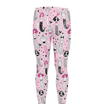 Pink Girly Mermaid Pattern Print Men's leggings