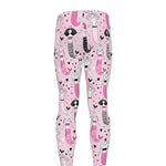 Pink Girly Mermaid Pattern Print Men's leggings