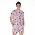 Pink Girly Mermaid Pattern Print Men's Romper