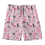 Pink Girly Mermaid Pattern Print Men's Swim Trunks