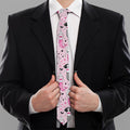 Pink Girly Mermaid Pattern Print Necktie