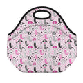 Pink Girly Mermaid Pattern Print Neoprene Lunch Bag