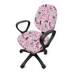Pink Girly Mermaid Pattern Print Office Chair Cover