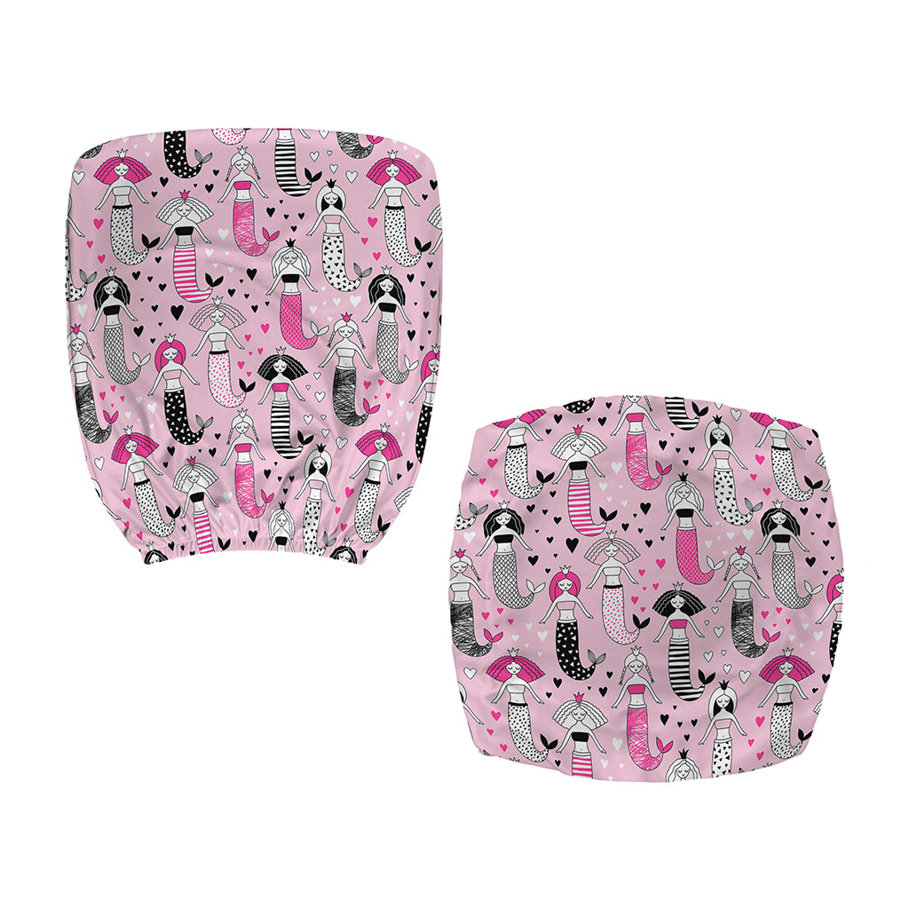Pink Girly Mermaid Pattern Print Office Chair Cover