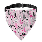 Pink Girly Mermaid Pattern Print Over The Collar Dog Bandana