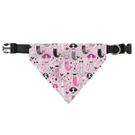 Pink Girly Mermaid Pattern Print Over The Collar Dog Bandana