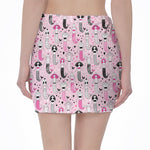 Pink Girly Mermaid Pattern Print Pencil Mini Skirt