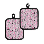 Pink Girly Mermaid Pattern Print Pot Holders