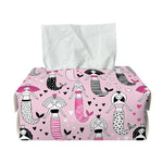 Pink Girly Mermaid Pattern Print Rectangle Tissue Box Cover
