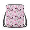 Pink Girly Mermaid Pattern Print Rectangular Crossbody Bag