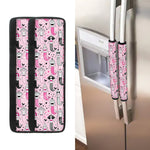 Pink Girly Mermaid Pattern Print Refrigerator Handle Covers