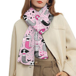 Pink Girly Mermaid Pattern Print Scarf