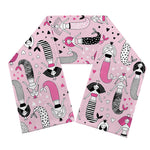Pink Girly Mermaid Pattern Print Scarf