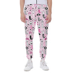 Pink Girly Mermaid Pattern Print Scuba Joggers