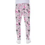Pink Girly Mermaid Pattern Print Scuba Joggers