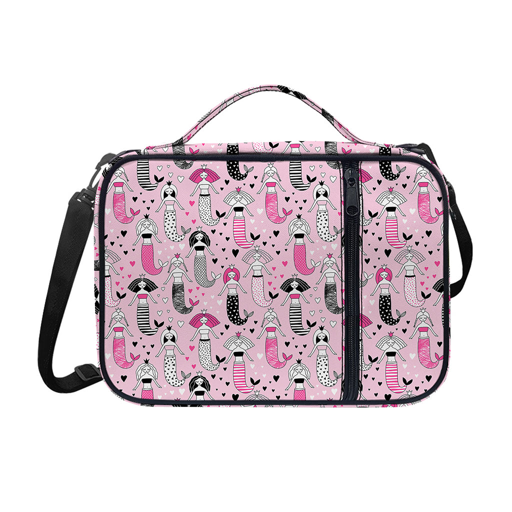 Pink Girly Mermaid Pattern Print Shoulder Strap Bible Bag