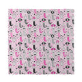 Pink Girly Mermaid Pattern Print Silk Bandana