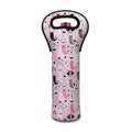 Pink Girly Mermaid Pattern Print Single Neoprene Wine Tote