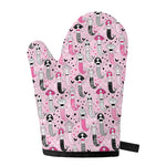 Pink Girly Mermaid Pattern Print Single Oven Mitt