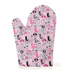 Pink Girly Mermaid Pattern Print Single Oven Mitt