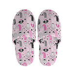 Pink Girly Mermaid Pattern Print Slippers