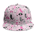 Pink Girly Mermaid Pattern Print Snapback Cap