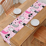 Pink Girly Mermaid Pattern Print Table Runner