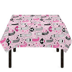 Pink Girly Mermaid Pattern Print Tablecloth