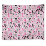 Pink Girly Mermaid Pattern Print Tapestry