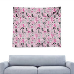 Pink Girly Mermaid Pattern Print Tapestry