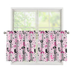 Pink Girly Mermaid Pattern Print Tier Curtains
