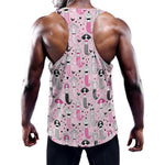 Pink Girly Mermaid Pattern Print Training Tank Top