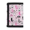 Pink Girly Mermaid Pattern Print Trifold Wallet