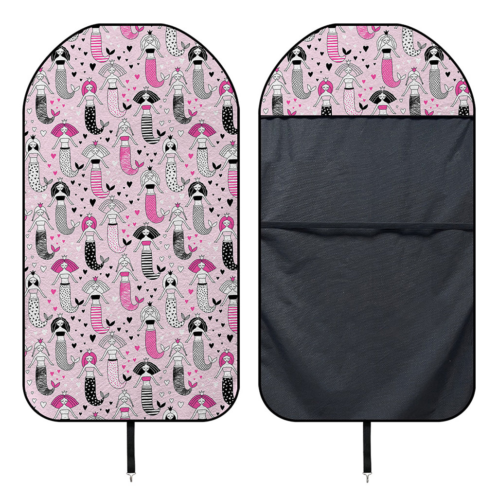 Pink Girly Mermaid Pattern Print Waterproof Car Seat Cover