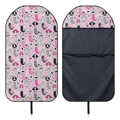 Pink Girly Mermaid Pattern Print Waterproof Car Seat Cover