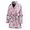 Pink Girly Mermaid Pattern Print Women's Bathrobe
