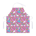 Pink Girly Unicorn Donut Pattern Print Adjustable Apron