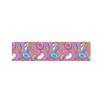 Pink Girly Unicorn Donut Pattern Print Bed Runner