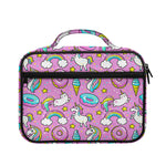 Pink Girly Unicorn Donut Pattern Print Briefcase Bible Bag