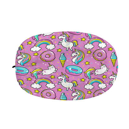 Pink Girly Unicorn Donut Pattern Print Car Side Mirror Covers