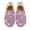 Pink Girly Unicorn Donut Pattern Print Casual Shoes