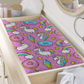 Pink Girly Unicorn Donut Pattern Print Changing Pad Cover