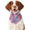 Pink Girly Unicorn Donut Pattern Print Dog Bandana