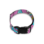 Pink Girly Unicorn Donut Pattern Print Dog Collar