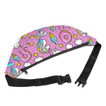 Pink Girly Unicorn Donut Pattern Print Fanny Pack