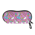 Pink Girly Unicorn Donut Pattern Print Glasses Case