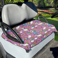 Pink Girly Unicorn Donut Pattern Print Golf Cart Seat Cover