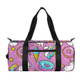 Pink Girly Unicorn Donut Pattern Print Gym Bag