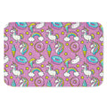 Pink Girly Unicorn Donut Pattern Print Indoor Door Mat
