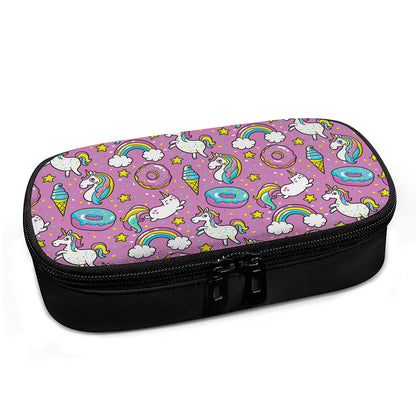 Pink Girly Unicorn Donut Pattern Print Insulin Cooler Travel Case
